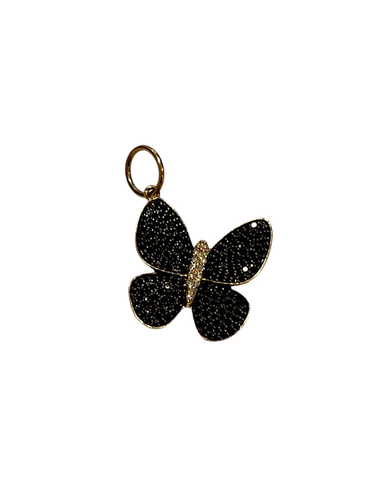 Diamond discount butterfly charm